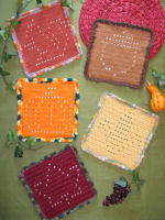 Crochet Filet Autumn Dishcloths