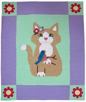 Crochet Spring Kitty Afghan